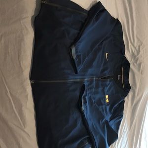 Nike, University of Michigan, team issued full zip performance jacket.